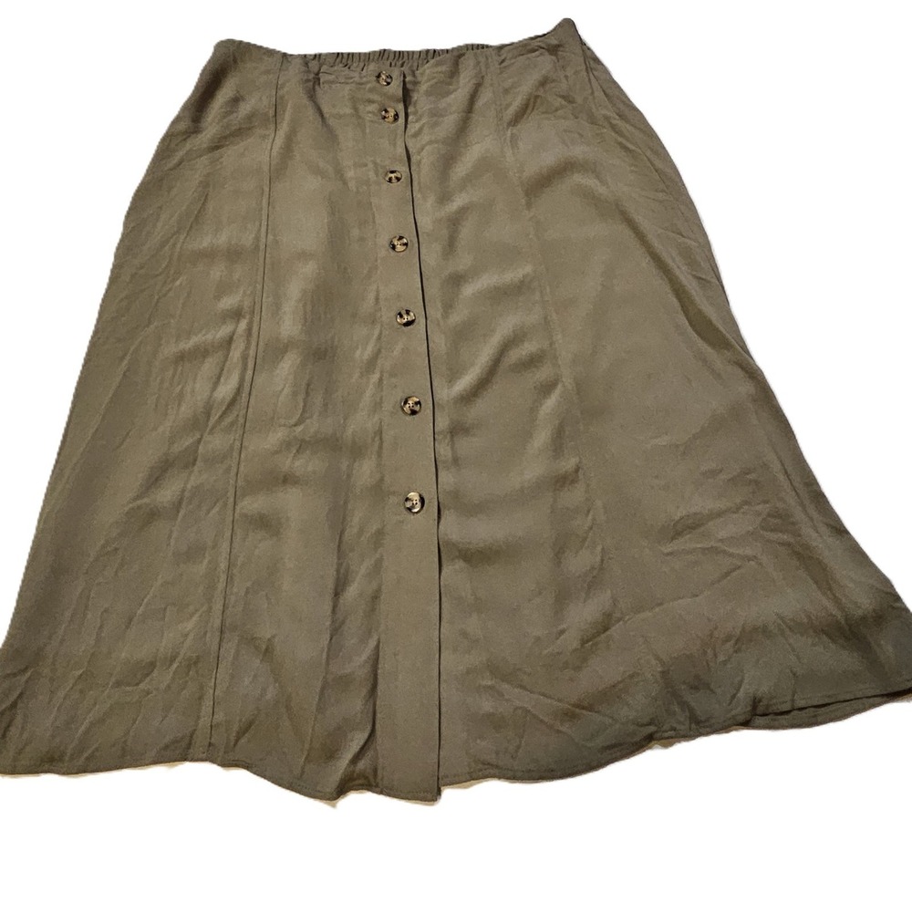 Women Long Skirt ButtonUp Front SZ 1X CottageCore,Prairie,Boho,Casual,Peasant